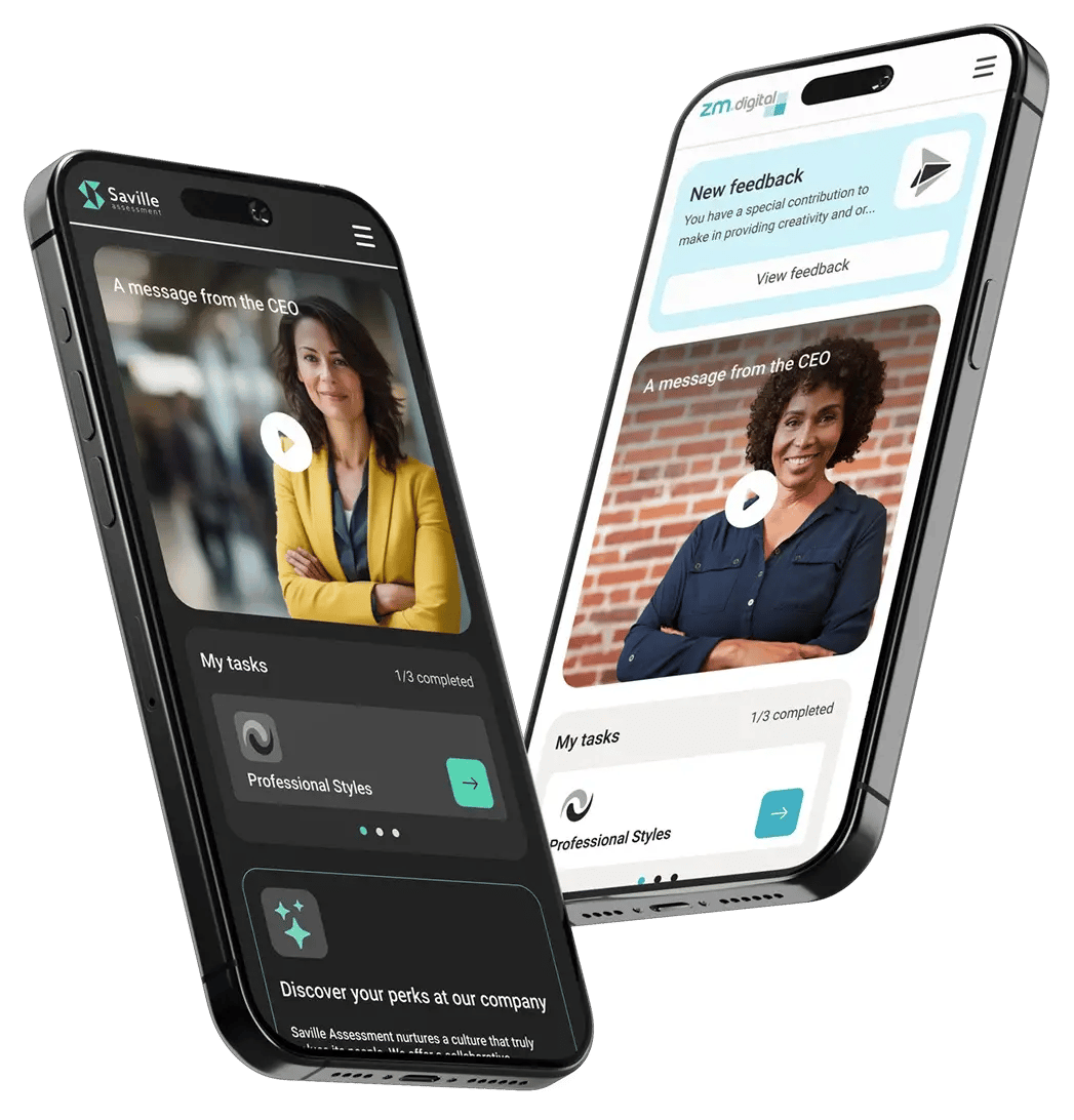 Wave Connect Candidate dashboard phone mockups2