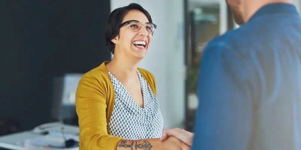 Woman-shaking-hands