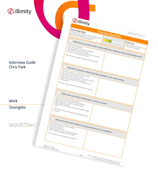 Illimity branded work strengths report