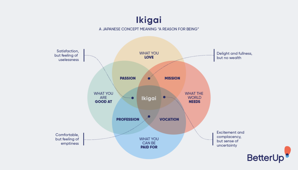 Ikigai diagram "a reason for being"