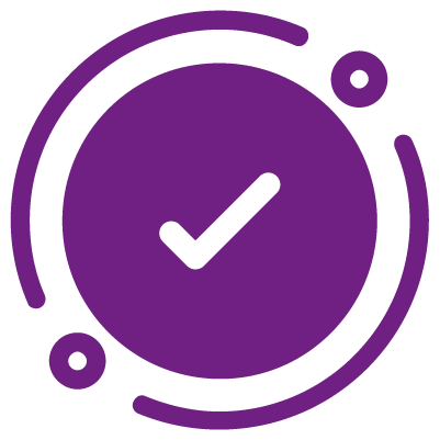 tick within circle