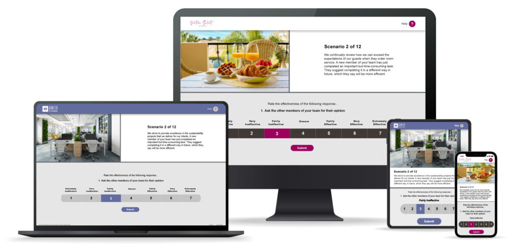 mutiple devices showcasing manager situations