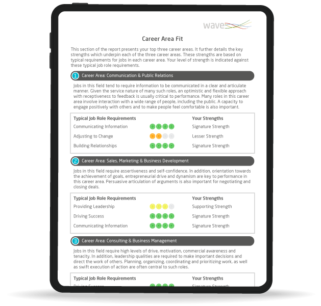 career guidance mockup