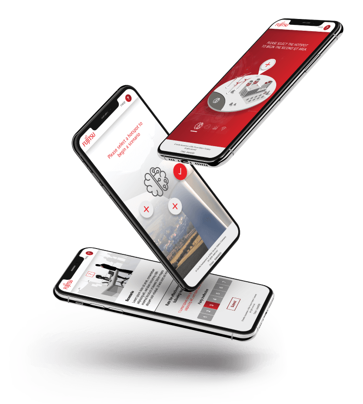 fujisu mobile mockup