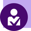 person with tick icon
