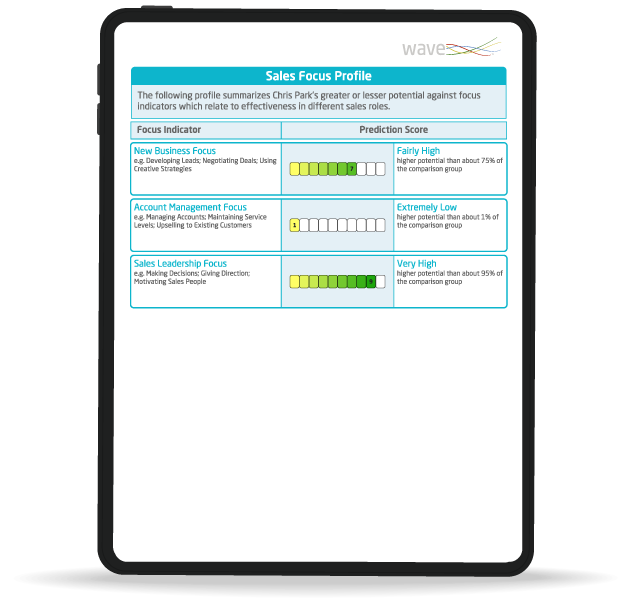 sales line manager report mockup