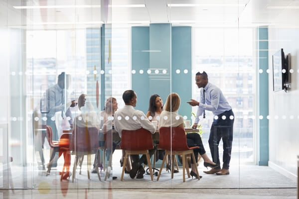 discussion in meeting room