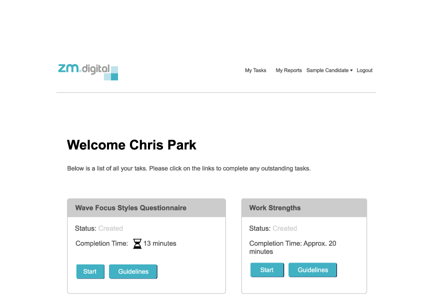 sign in page for wave