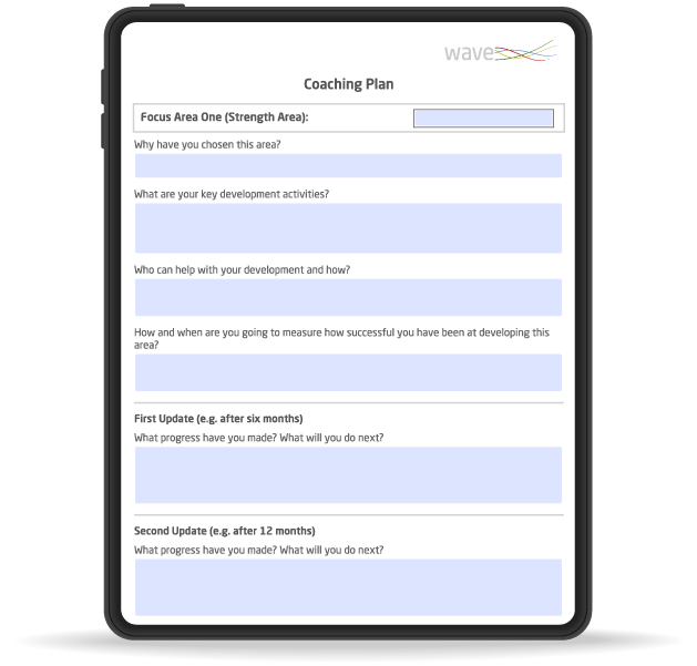 coaching report ipad mockup