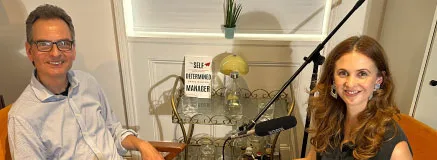 David Deacon & Hannah Mullaney recording The Deep Dive podcast