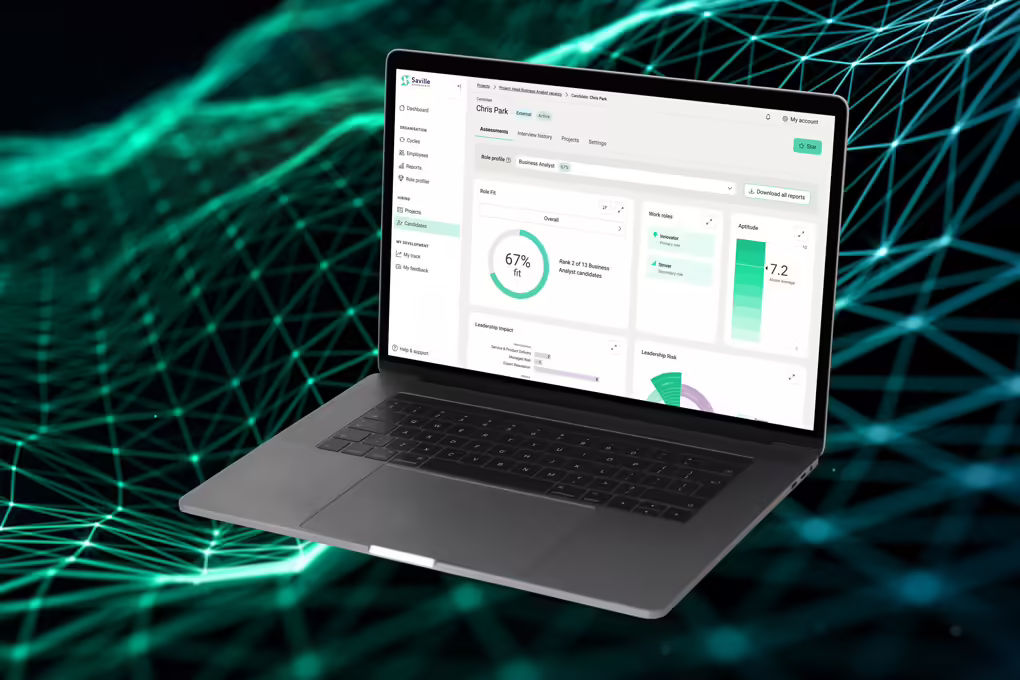 Wave Connect admin dashboard on a laptop