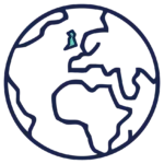 Globe with UK highlighted